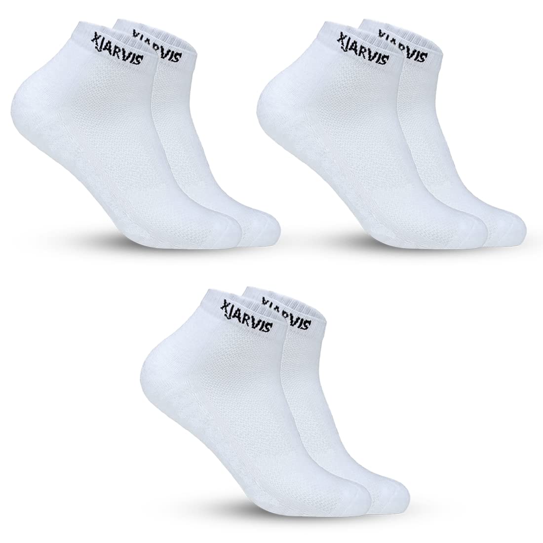 Xjarvis Ankle Length Socks For Men & Women - Moisture-Wicking, Odor-Free, Breathable Cotton, Cushioned Half Terry Combo - Ideal