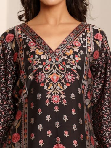Varanga WomenS Viscose Rayon Kurta Set (Vset21166_Black