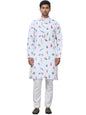 Jompers Mens Animal Printed Cotton Straight Kurta Pyjama Set