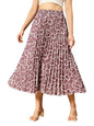 Kzully Crepe Western Skirt Purple