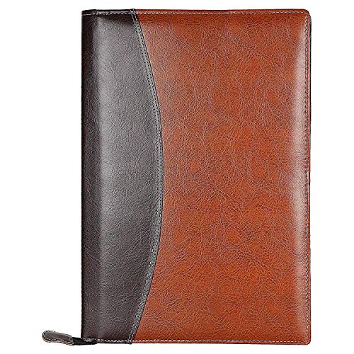 Eclet Size Document File Folder Certificates, Legal Paper Holder PU Leatherette Material Professional Waterproof Chain File Offi