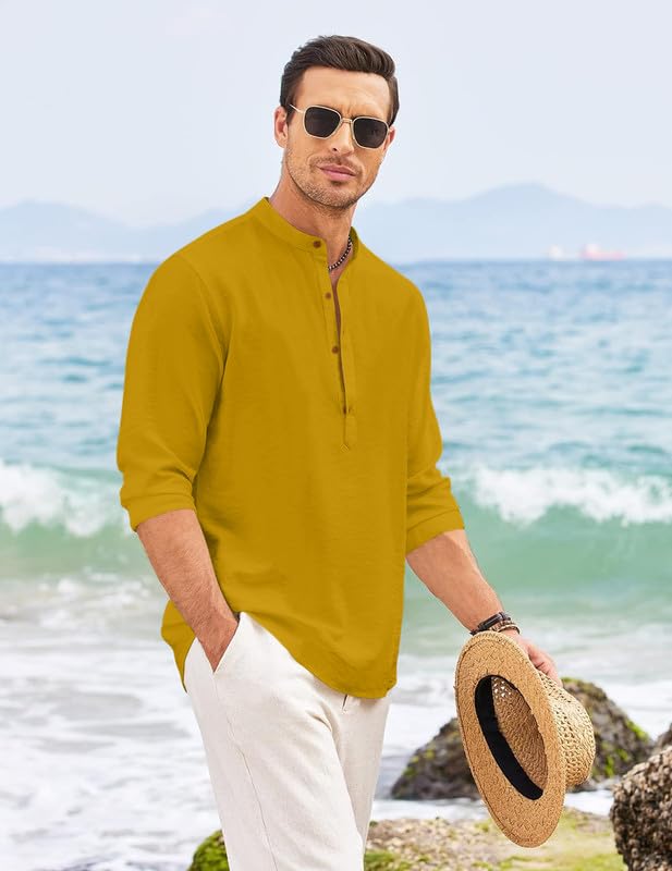 ROYALSCOUT Mens Button Down Cotton Casual Shirt Offering Wrinkle-Free Elegance Perfect for Workdays, Weekend Gatherings, or Tra