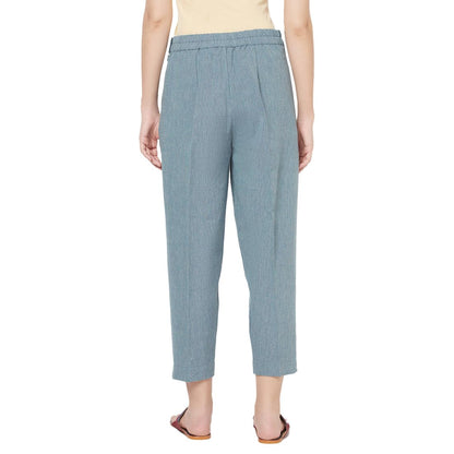 Fabindia WomenS Slim Pants (101453903_Blue