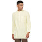 Fabindia Cotton Slim Fit Short Kurta With Cuff (White-S-10659167)