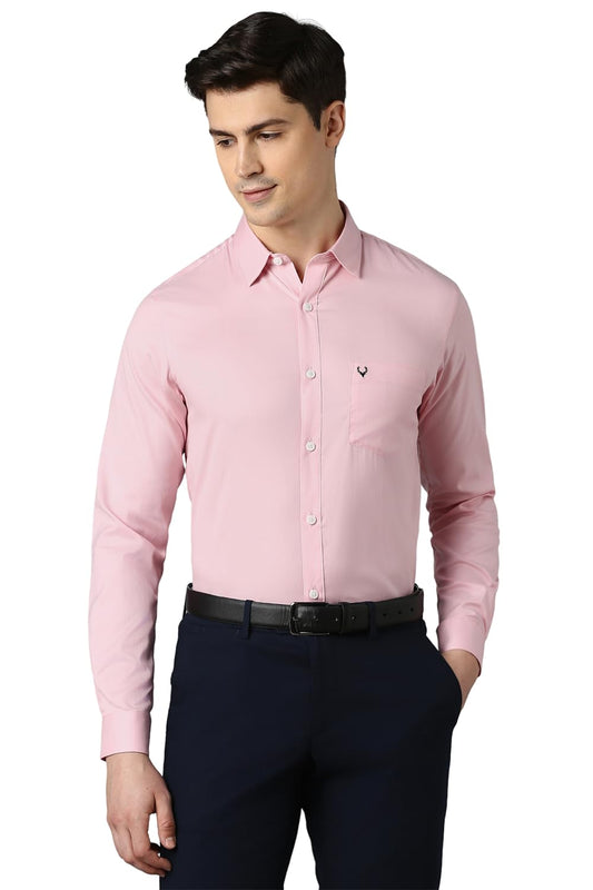 Allen Solly Men Slim Fit Solid Formal Full Sleeve Shirt