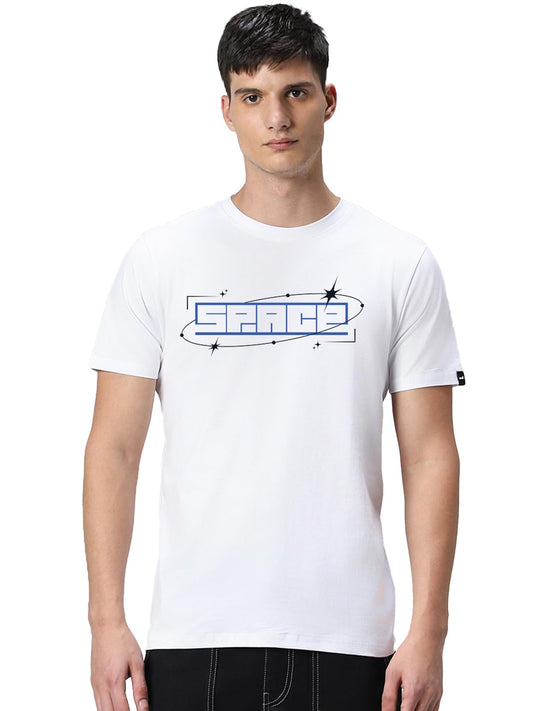 Bewakoof Mens Typography Regular Fit Half Sleeve Round Neck Cotton T-Shirt_1500902_White_XL