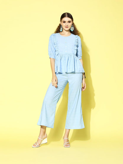 Stylum Womens Self Design Rayon Blend Kurti Pant Set