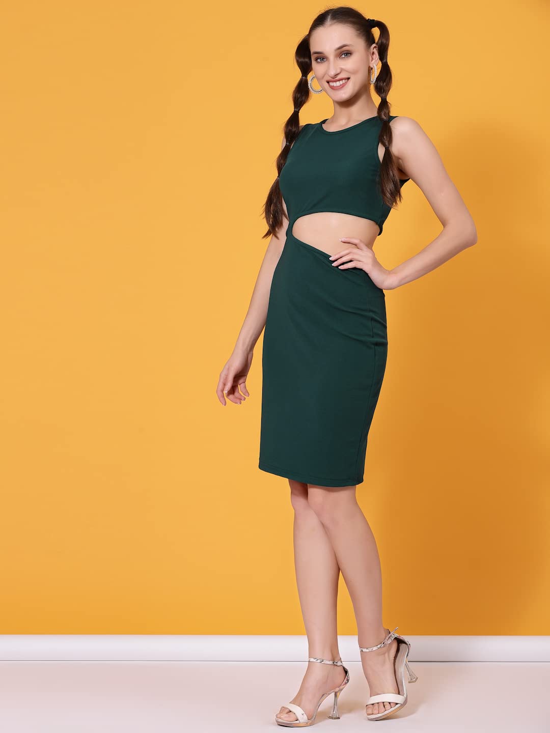 Oomph! WomenS Western & Fusion Wear Dresses For Women Green - Md686
