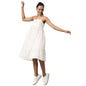 Fabindia Women Gathered Dress Cotton_M White