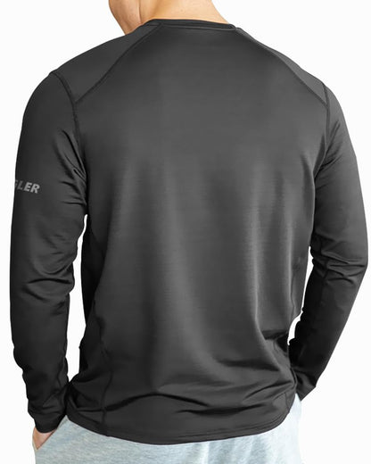 Noble Monk MenS Solid Full Sleeve Activewear T-Shirt Regular Fit For Casual Wear | Modern Clothing T-Shirt Comfort Fit And High