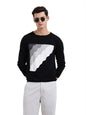 The Indian Garage Co Mens Slim Fit Textured Long Sleeves Crew Neck Flat Knit T-Shirt