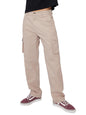 The Souled Store Solids: Sandy Brown Men and Boys Cotton Straight Fit Cargo Pants