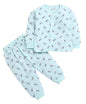 BUMZEE Aqua Blue Baby Girls Full Sleeves Jabla & Pyjama Set Age - Preemie (Peb9284A-abl)