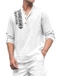 Finivo Fashion MenS Cotton Blend Short Kurta Shirt | Casual Ethnic Wear With Roll-Up Sleeves & Mandarin Collar | Comfortable Fi