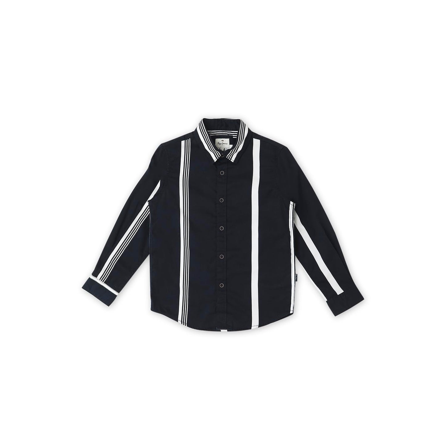 Pepe Jeans BoyS Striped Regular Fit Shirt (Pb302607_Navy