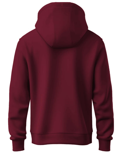 ADRO Men's Cotton Neck Hooded Sweatshirt (H24-BIRD-MR_Maroon