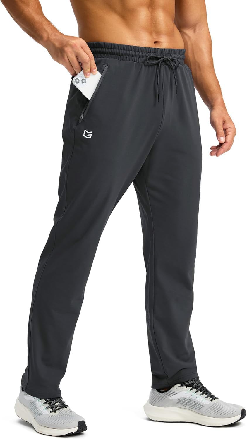 CB-COLEBROOK Mens Fleece Lined Winter Pants with 3 Zipper Pockets Warm Athletic Joggers Workout Running Sweatpants for Men Trec