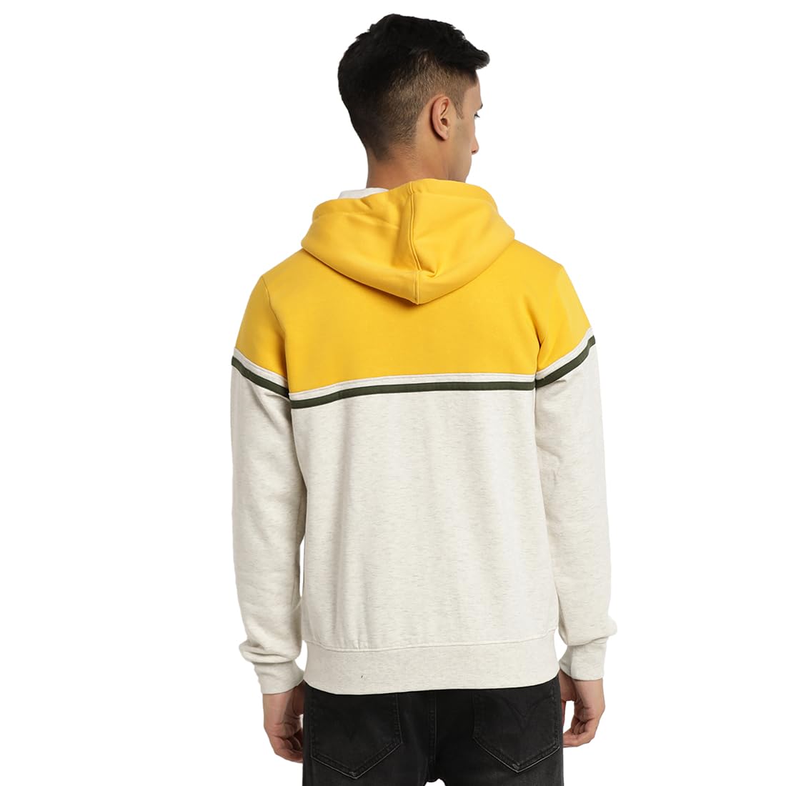 Turtle Men Poly Cotton Heather Grey Zipper Hooded Sweatshirt
