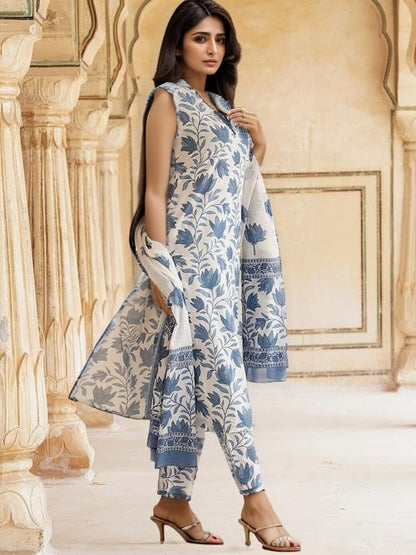 SHIENZY Dupatta set || Kurta set || Kurta pant set || Ethnic set || Sleeveless kurta set for women