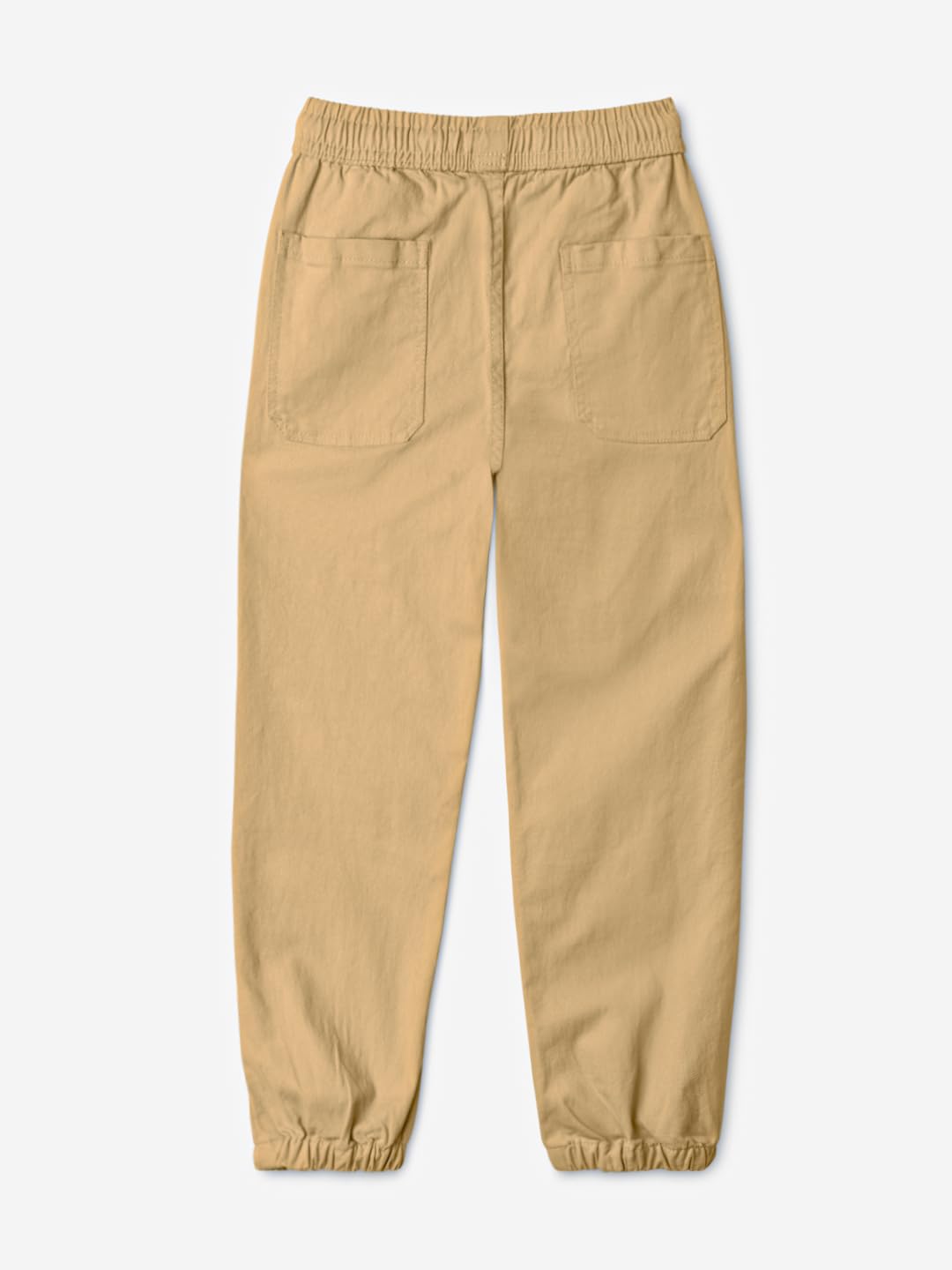 The Souled Store Solids: Sunny Sand Boys Drawstringed Regular Fit Cotton Joggers (2-8 Yrs)