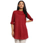 Fabindia WomenS Regular Tunic Shirt (102716002_Maroon