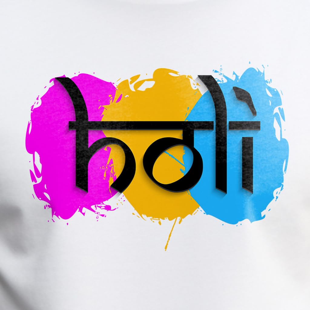 Peppyzone Mens Premium Cotton Happy Holi Printed Tshirt for Men Stylish - Trending T Shirts for Men | T-Shirt for Man | T Shirt