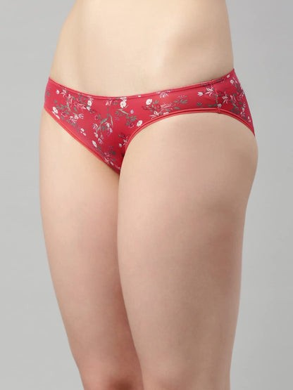 Enamor Womens Low Waist Medium Coverage Bikini Panty Made with Premium Eco-Friendly Light and Smooth Silk Fabric (Pack of 1) -