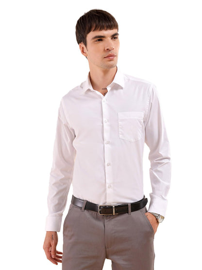 The Indian Garage Co Mens Slim Fit Shirt (0823-SHPPFR-01_White
