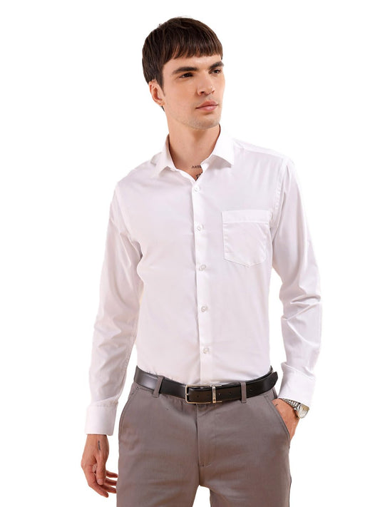 The Indian Garage Co Mens Slim Fit Shirt (0823-SHPPFR-01_White