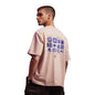 Nobero MenS Graphic Print Oversized Fit T-Shirt (1M-Twrt-C1005-Bs_Bahamas-Blush