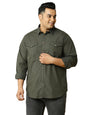 Thomas Scott Mens | Full Sleeve | Solid | Double Pockets | Regular Fit | Plus Size | 100% Cotton | Spread Collar | Casual | Shir