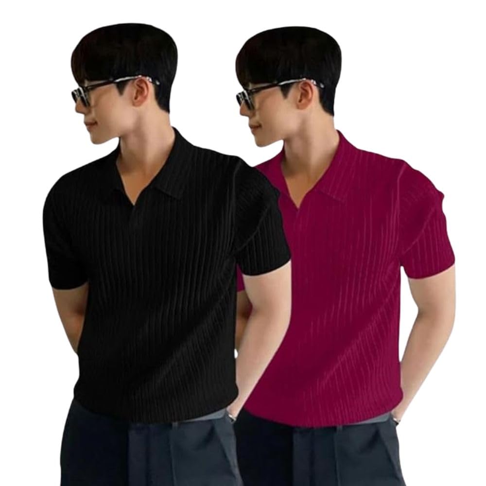 Leriya Fashion MenS Cotton Regular Fit Polo T-Shirt  Plain & Comfortable (Available In Plus Size And Combo Pack Of 2)