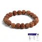 Astrotalk 5 Mukhi Rudraksha Bracelet - Natural Beads for Focus & Growth, Unisex, Brown