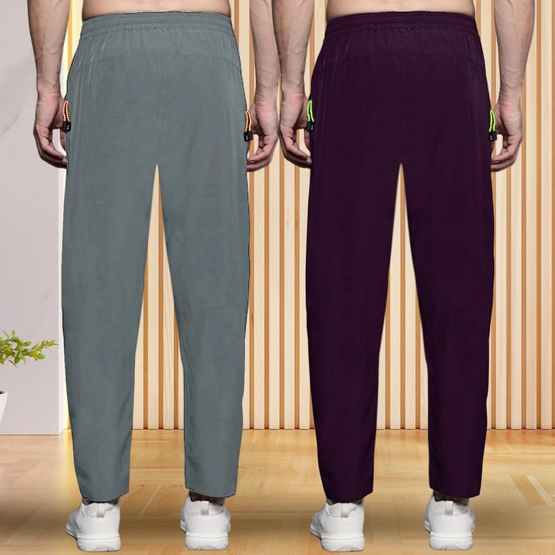 Pinkmint Combo Track Pant for Men Soild with Pocket Active Wear ll Gym Wear (Pack of 2)