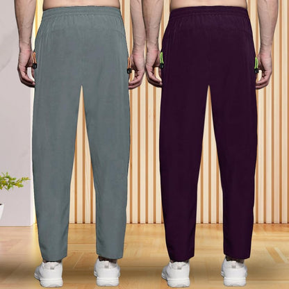 Pinkmint Combo Track Pant for Men Soild with Pocket Active Wear ll Gym Wear (Pack of 2)