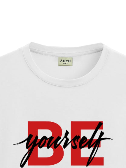 ADRO Men's Solid Regular Fit T-Shirt (RN24-BYO-WH_White