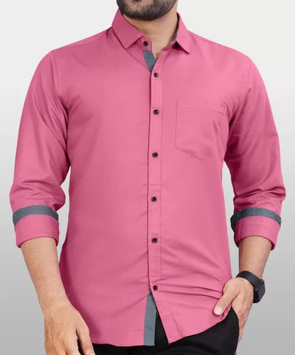 Tee Projekt Casual Cotton Long Sleeve Shirt for Men Formal Wear Regular Wear