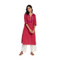 Fabindia Women'S Cotton Regular Fit Kurta (202617401_Fuschia, Pink