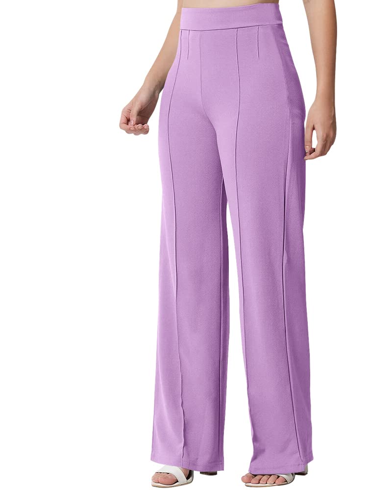 Noble Monk Women Regular Fit Casual Pant| High Waist Trouser | Wide Leg Baggy Korean Trousers For Women