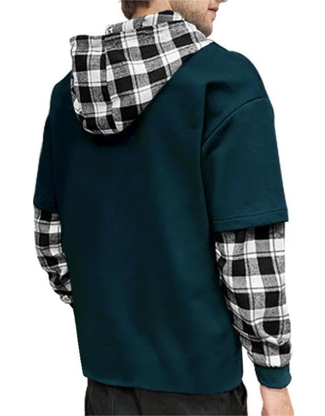 Noble Monk MenS Regular Fit T-Shirt (T593-Tbwh_Teal Blue-White