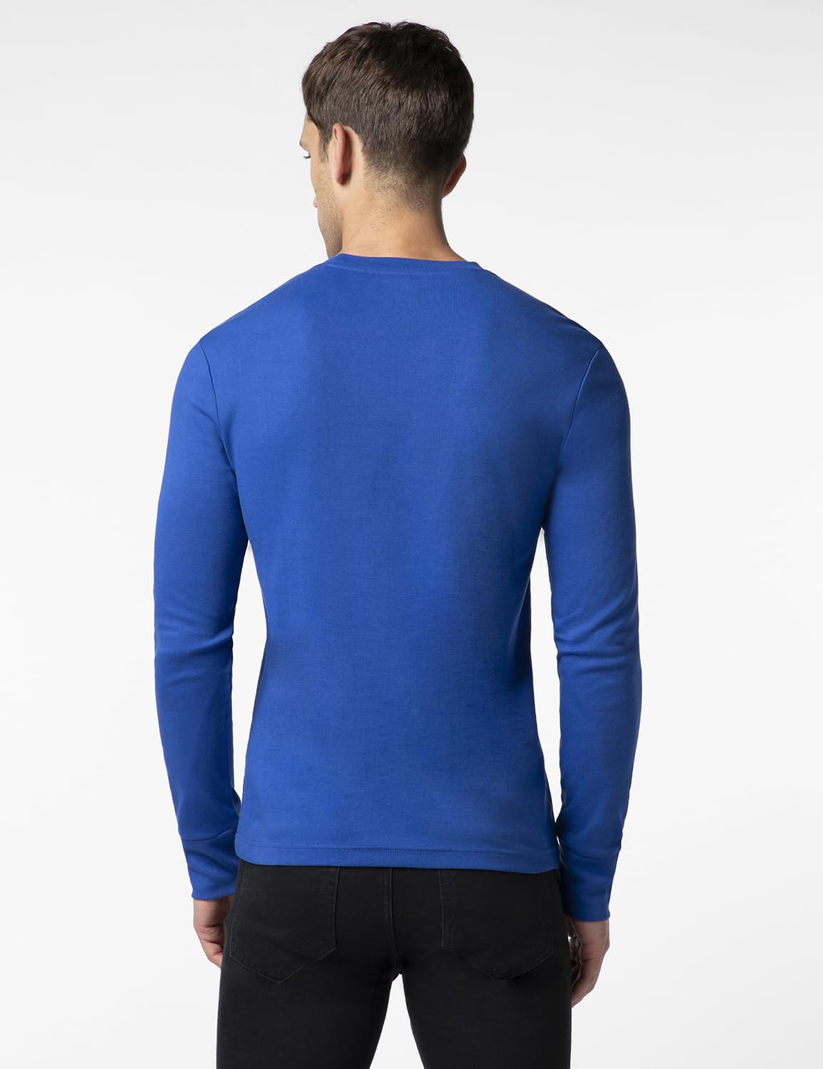 FYLTR Mens Casual Crewneck Full Sleeve T-Shirt with Stab Stitched Front Pocket Detail