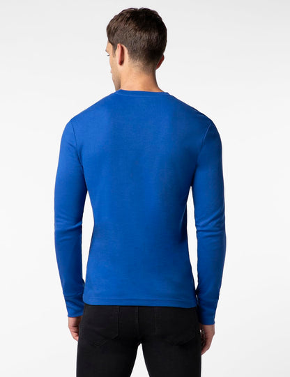 FYLTR Mens Casual Crewneck Full Sleeve T-Shirt with Stab Stitched Front Pocket Detail