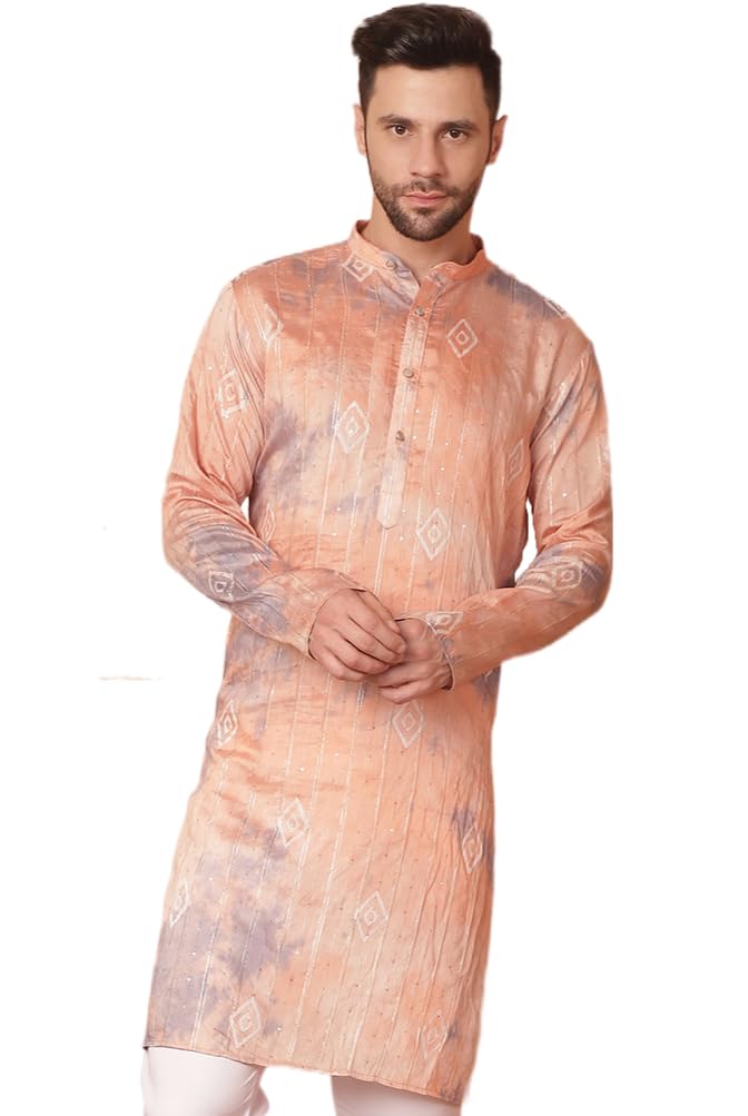 Jompers Mens Tie Dye Printed Kurta