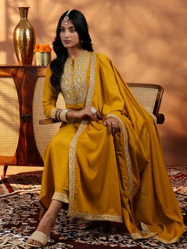 Libas WomenS Silk Blend Kurta Set (485680R