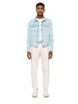 Kotty MenS Classic Long Sleeves Denim Jacket(Blue,L)