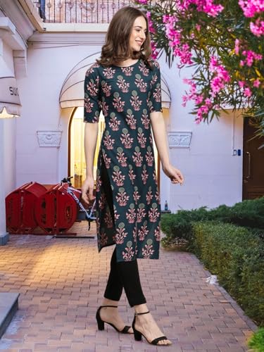 Pinkmint WomenS Crepe Solid Regular Kurti (Ks01_Multicolor10