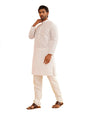 SOJANYA Ethnic Motifs Embroidered Thread Work Pure Cotton Straight Kurta With Churidar