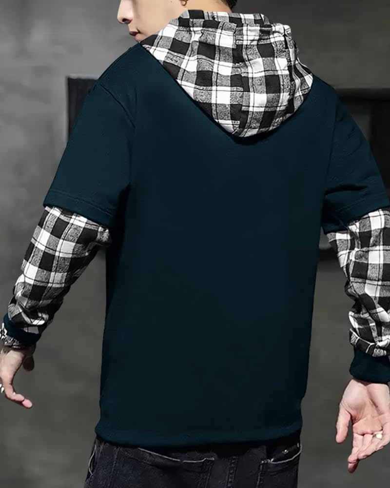 Noble Monk Men Stylish Printed T-Shirt (Pack Of 2) | Full Sleeve | Hooded Neck | Combo Hoodies For Men