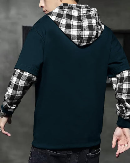Noble Monk Men Stylish Printed T-Shirt (Pack Of 2) | Full Sleeve | Hooded Neck | Combo Hoodies For Men