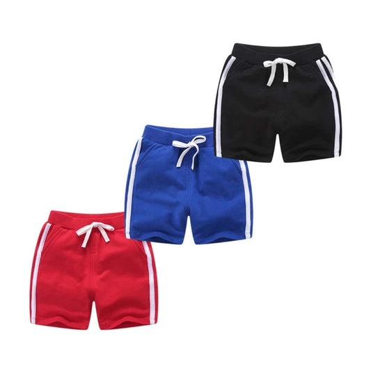 Kyda Kids 100% Cotton Fleece Shorts For Boys And Girls - Regular Fit Winter Trousers For Unisex, Pack Of 3(Eee-Aa-Shorts_C2-Aa-1